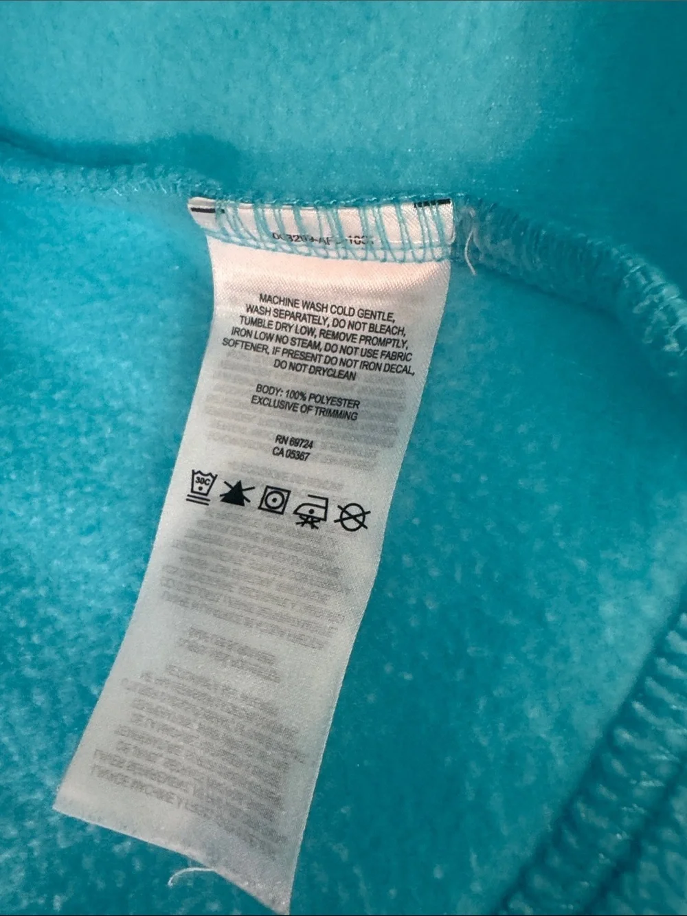 Columbia Two-Tone Fleece Big Girls Pullover - Aqua, Navy & Pink Trim size XL